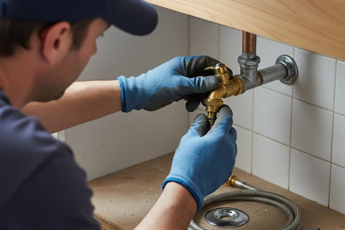Shutoff valve and fitting work during Emergency Plumbing in Cobbtown